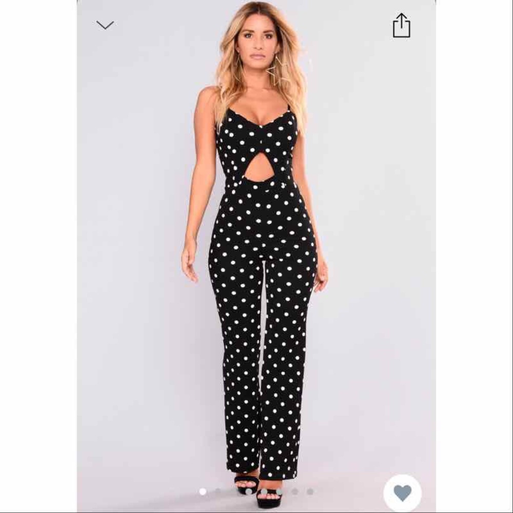 Fashionnova polka dot jumpsuit